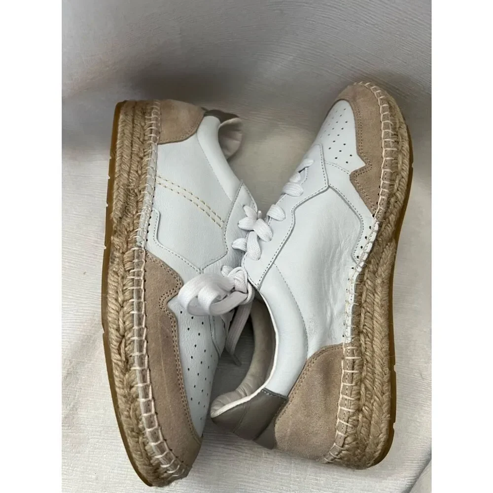 Free People Serendipity Sneakers Women's White & Beige Casual Espadrille Size 41